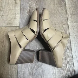 TIME & TRU Memory Foam‎ Mule Bootie Nude Block Heel Women's 6.5 US 37.5 EU thumbnail 9