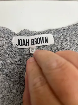 Joah Brown Heather Gray Longline Layered Tunic Long Sleeve Womens One Size FLAW thumbnail 2