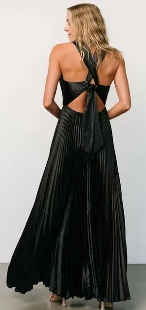 Baltic Born Sandra Pleated Maxi Dress Criss Cross New Without Tags thumbnail 2