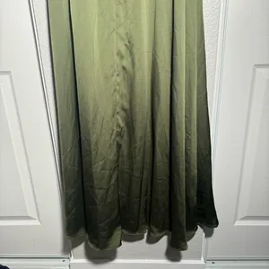 Dessy Collection • Formal Gown • Olive Green • 2R • Off Shoulder • Bridesmaid thumbnail 9