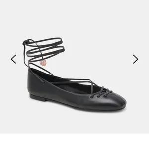 Rose Black Women's for love & lemons x dolce vita Ballet Flats boho fall 7 nwt thumbnail 3