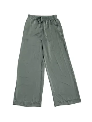 Madewell Green Drawstring Pull On Wide Leg Pants Size XS Flowy Casual Chic thumbnail 1