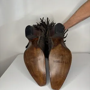 Stetson- Brown Cowboy Boots with Fringe thumbnail 5