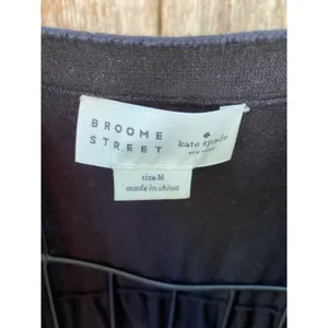 Kate Spade Broome Street‎ Black Cardigan Medium M Open Front Casual Long Sleeve thumbnail 3