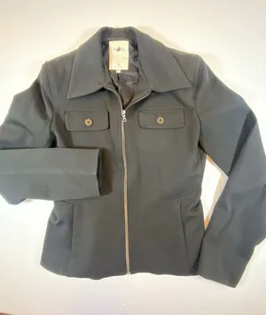 Vertigo jacket coat Paris Brand small‎ Blazer, Dress With Pockets black full zip thumbnail 1