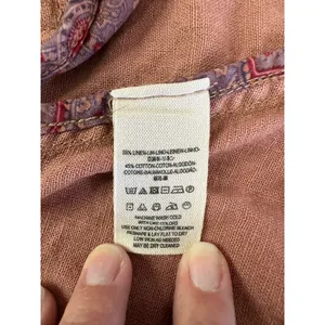 Free People Rosewood Linen Blend Moto Jacket‎ Size XS thumbnail 8