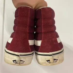 Vans Off the Wall Burgundy High Top Suede Skate Sneakers women’s size 8 thumbnail 10