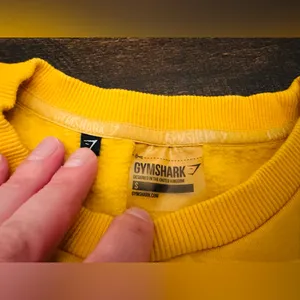 Gymshark Women Yellow Legacy Cropped Pullover Sweater Size S Stretch Gym Yoga thumbnail 3
