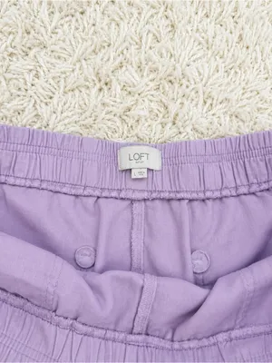 LOFT Lavender Drawstring Shorts in Cotton thumbnail 4