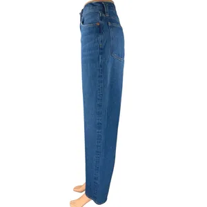 Madewell Women's Blue High Waisted Straight Wide Leg Denim Jeans Pants Size 25 thumbnail 2