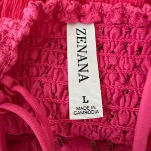 Zenana Hot Pink Lace Ruffle Peplum Cami Top Smocked Back Large Festival Rave Clubwear L thumbnail 6