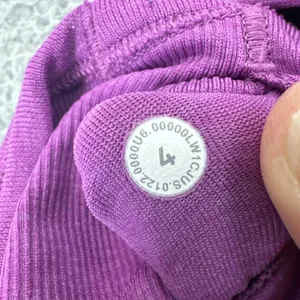 Lululemon Ebb to Street Cropped Racerback Tank Top Vivid Plum Athletic Women's 4 thumbnail 5