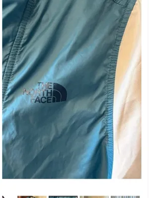 The North Face Teal, Navy & Cream Hooded FAnorak 2.0 Pullover Packabale Windwall thumbnail 3