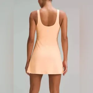NEW Lululemon Align Dress Peach Bellini Built in Shorts Butterly Soft Size 2 thumbnail 2