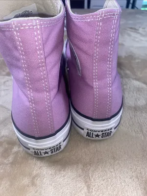 Converse All Star High-Top Athletic Sneakers in Light Purple and White thumbnail 4