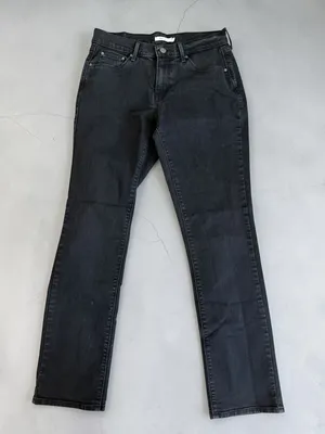 LEVIS Women’s 505 Gray Black Straight Denim Jeans Size 28 thumbnail 1