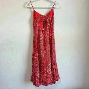 Anthropologie Abel the Label‎ Women’s Lola Red Hi-Low Maxi Dress Size XS thumbnail 5