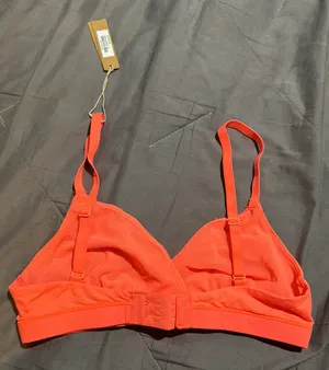 SKIMS NEON CORAL TRIANGLE BRALETTE thumbnail 3