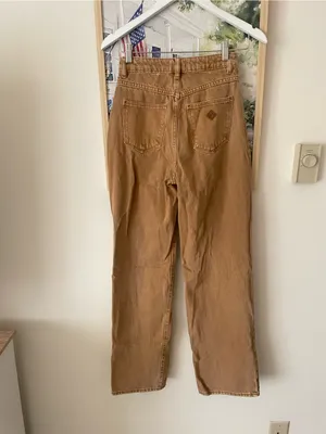 Abrand A Carrie Jeans Warm Tan Straight Leg‎ High Rise Urban Outfitters Size 24 thumbnail 10