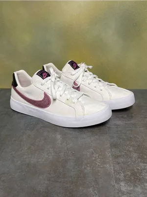 Nike Court Royale Women's Canvas White Sneakers Size 11 thumbnail 2