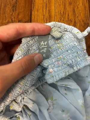 cropped babydoll top Blue Size XS thumbnail 3