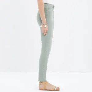 Madewell‎ Women's Size 27 9" High Riser Skinny Skinny Jean Pale Green Mid-Rise thumbnail 2