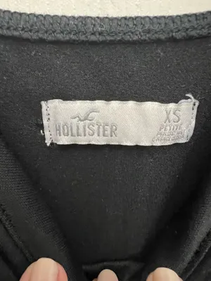 Hollister black mini dress with shorts and ruffled straps thumbnail 5