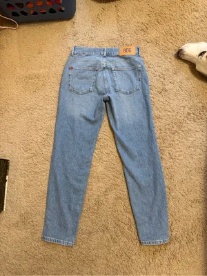 BDG Light Blue High-Rise Straight Jeans thumbnail 5