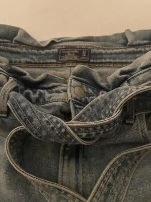 Abercrombie & Fitch Ultra High-Rise Tie-Waist Jeans 32/14 thumbnail 7