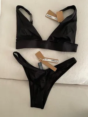 NWT Skims Bikini 2pc Set Swimwear Onyx Black Size S thumbnail 1