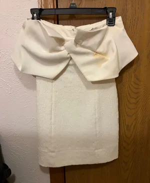 Misha Collection mini dress with bow detail in XS thumbnail 1