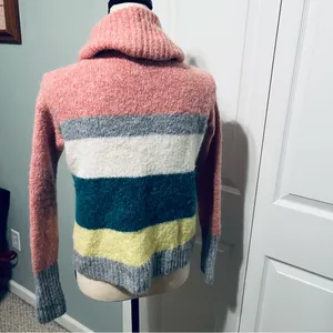 Lou & Grey LOFT Womens XS‎ Multicolor Striped Turtleneck Sweater Alpaca Wool thumbnail 12