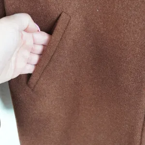 Eileen Fisher Wool Zip‎ Up Jacket Pea Coat S Brown Italian Fabric Minimalist thumbnail 12