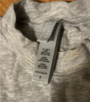 NWOT Skims Cotton Jersey Mock Neck Tank in Heather Grey thumbnail 4