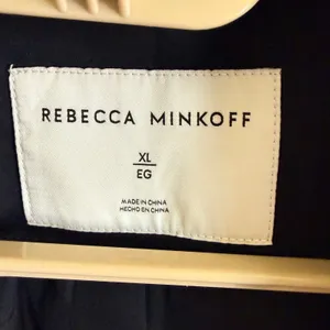 NEW Rebecca Minkoff XL Black Cropped Double Breasted Trench Coat Jacket thumbnail 2