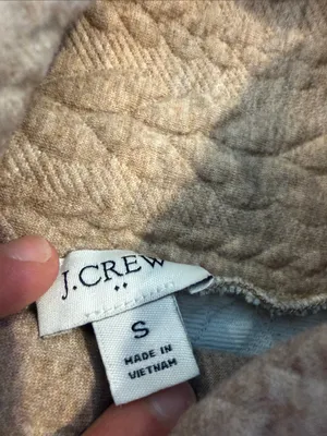 J. Crew Beige Quilted Turtleneck Sweater Size Small - C68-061 thumbnail 3