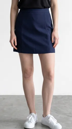 Banana Republic Minimalist Navy Blue A Line Mini Skirt Quiet Luxury size 6 thumbnail 1