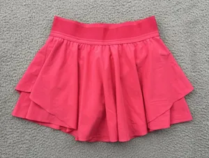 Lululemon Court Rival Skirt Skort High Rise Lip Gloss Pink Athletic Tennis 4 thumbnail 1