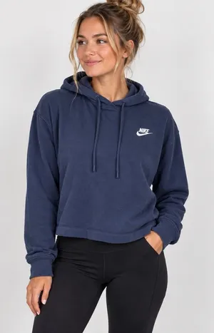 Nike Hoodie Womens Cropped Wide Sleeve Sweatshirt Jersey NSW Nike Sportswear S thumbnail 1