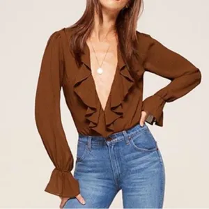 ✨ Reformation Brown Penny Bodysuit✨ thumbnail 4