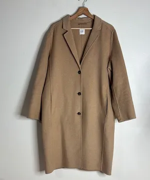 Gap ladies oversized wool blend car pea coat size XL with pockets thumbnail 2