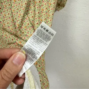 ASOS Yellow Ditsy Floral Midi Dress Womens 10 Long Sleeve Prairie Cottage Core thumbnail 9