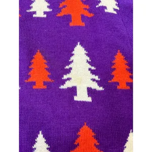 Clemson Tigers Ugly Christmas Sweater Womens Medium Purple Orange thumbnail 4