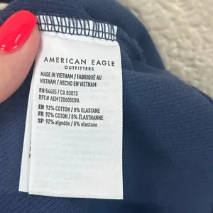 American Eagle Strappy-Go-Lucky cherry blue tank top size M thumbnail 4