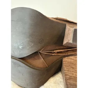 Western Mid-Calf Pull On Brown Leather Boots US 8 Boho Cowgirl Festival thumbnail 10