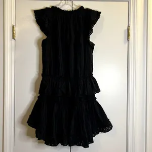 Misa Los Angeles Lilian Eyelet Mini black 100% cotton dress size S thumbnail 7