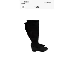 NWT Jessica Simpson Gilia Black Microsuede Knee High Flat Riding Boots Size 7 thumbnail 11
