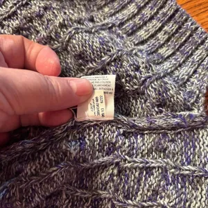 American Eagle Outfitters Turtleneck Sweater‎ Grey & Purple Women's Size XL thumbnail 5
