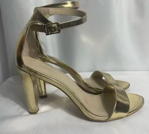 Calvin Klein Shiny Gold Women's Size 9.5 Ankle Strap Sandals 4” Heel thumbnail 4