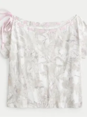 HOLLISTER - XL - women’s camo off the shoulder top thumbnail 2